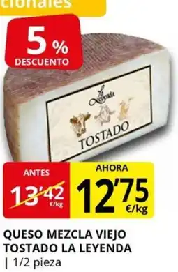 Supermercados MAS Queso mezcla viejo tostado la leyenda oferta