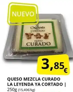 Supermercados MAS LA LEYENDA Ya cortadoqueso mezcla curado oferta