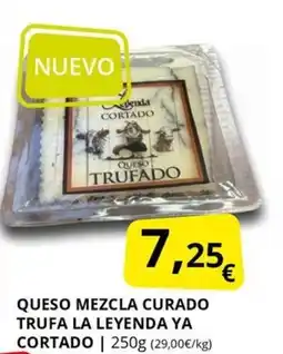 Supermercados MAS LA LEYENDA Queso mezcla curado trufa la leyenda ya cortado oferta