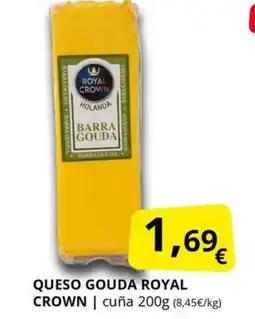 Supermercados MAS ROYAL CROWN Queso gouda oferta