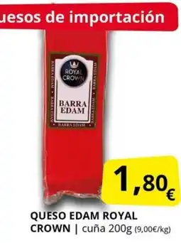 Supermercados MAS ROYAL CROWN Queso edam oferta