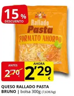 Supermercados MAS Queso rallado pasta bruno oferta