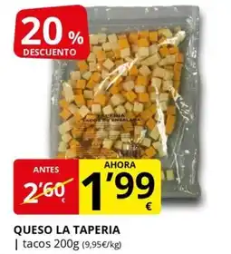 Supermercados MAS LA TAPERIA Queso oferta
