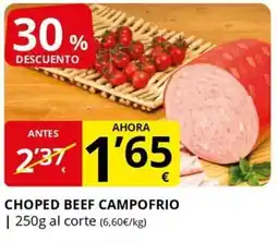 Supermercados MAS CAMPOFRIO Choped beef oferta