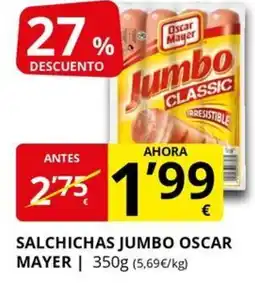 Supermercados MAS OSCAR MATER Salchichas jumbo oferta