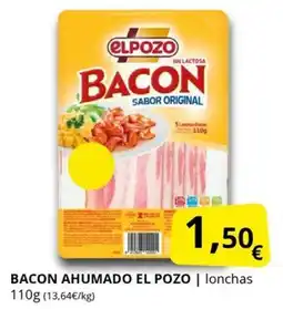 Supermercados MAS EL POZO Bacon ahumado oferta
