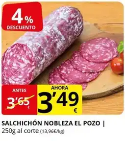 Supermercados MAS EL POZO Salchichón nobleza oferta