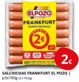 Supermercados MAS EL POZO Salchichas frankfurt oferta