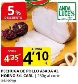 Supermercados MAS Pechuga de pollo asada al horno s/l carl oferta