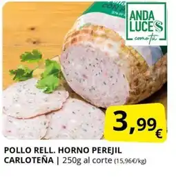 Supermercados MAS Pollo rell. horno perejil carloteña oferta