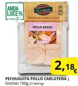 Supermercados MAS LA CARLOTEÑA Pechuguita pollo carloteña oferta