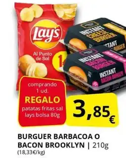 Supermercados MAS Burguer barbacoa o bacon brooklyn oferta