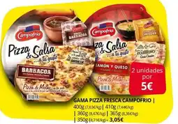 Supermercados MAS CAMPOFRIO Gama pizza fresca oferta