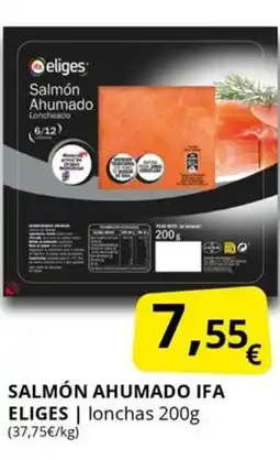 Supermercados MAS IFA ELIGES Salmón ahumado oferta