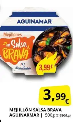 Supermercados MAS AGUINAMAR Mejiillón salsa brava oferta