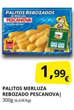 Supermercados MAS PESCANOVA Palitos merluza rebozado oferta