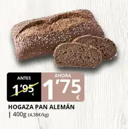 Supermercados MAS Hogaza pan alemán oferta