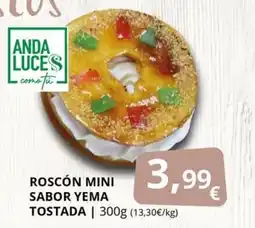 Supermercados MAS Roscón mini sabor yema tostada oferta