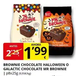 Supermercados MAS MR BROWNIE Brownie chocolate halloween o galactic chocolate oferta
