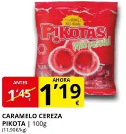 Supermercados MAS PIKOTA Caramelo cereza oferta