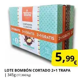 Supermercados MAS TRAPA Lote bombón cortado 2+1 oferta