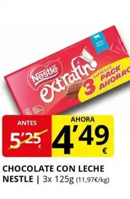 Supermercados MAS NESTLE Chocolate con leche oferta