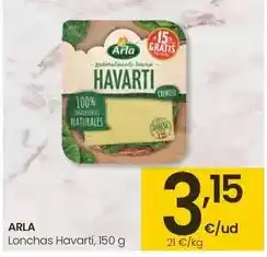 Eroski Arla - lonchas havarti oferta