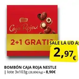 Supermercados MAS NESTLE Bombón caja roja oferta