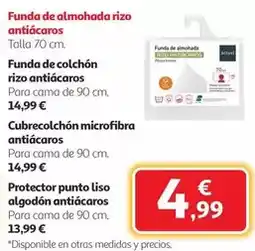 Alcampo Actuel - cubrecolchón microfibra antiácaros oferta
