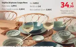 Alcampo Vajilla 18 piezas coupe nora oferta