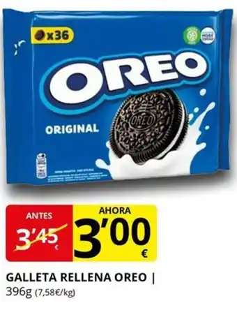 Supermercados MAS OREO Galleta rellena oferta