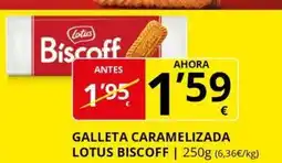 Supermercados MAS LOTUS Biscoff galleta caramelizada oferta