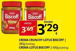 Supermercados MAS LOTUS Biscoff Crema crunchy crema oferta