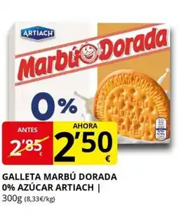 Supermercados MAS ARTIACH Galleta marbú dorada 0% azúcar oferta