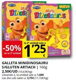 Supermercados MAS ARTIACH Galleta minidinosauru s/gluten oferta