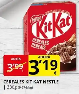 Supermercados MAS NESTLE Kit kat cereales oferta