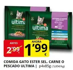 Supermercados MAS ULTIMA Comida gato ester sel. carne o pescado oferta