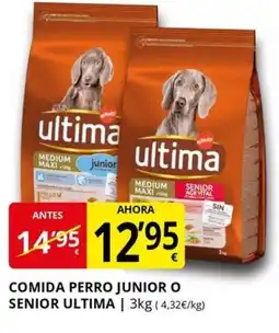 Supermercados MAS ULTIMA Comida perro junior o senior oferta
