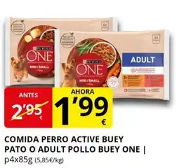 Supermercados MAS Pato o adult pollo buey one oferta