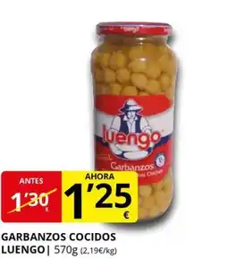 Supermercados MAS LUENGO Garbanzos cocidos oferta
