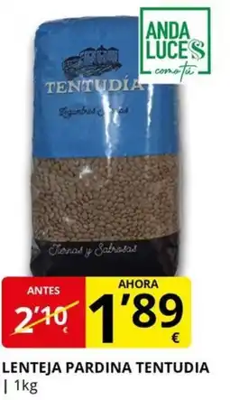 Supermercados MAS TENTUDIA Lenteja pardina oferta
