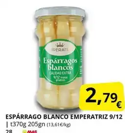 Supermercados MAS EMPERATRIZ Espárrago blanco 9/12 oferta