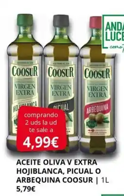 Supermercados MAS COOSUR Aceite oliva v extra hojiblanca, picual o arbequina oferta