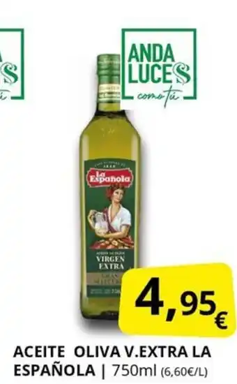 Supermercados MAS LA ESPAÑOLA Aceite oliva v.extra oferta