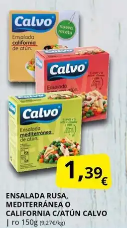 Supermercados MAS CALVO Ensalada rusa, mediterránea o california c/atún oferta
