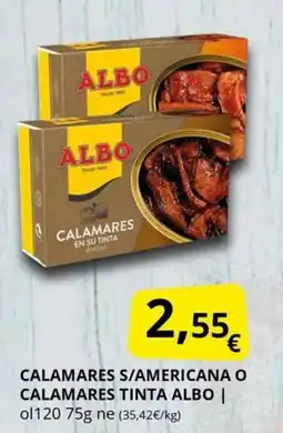 Supermercados MAS ALBO Calamares s/americana o calamares tinta oferta
