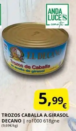 Supermercados MAS EL DECANO Trozos caballa a.girasol oferta