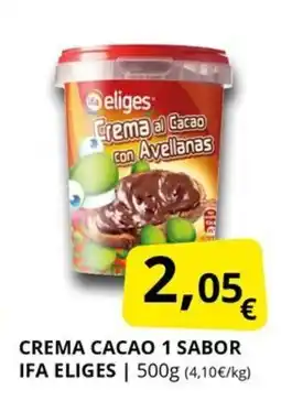 Supermercados MAS IFA ELIGES Crema cacao 1 sabor oferta