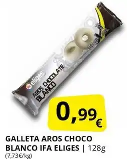 Supermercados MAS IFA ELIGES Galleta aros choco blanco oferta