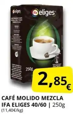 Supermercados MAS IFA ELIGES Café molido mezcla 40/60 oferta